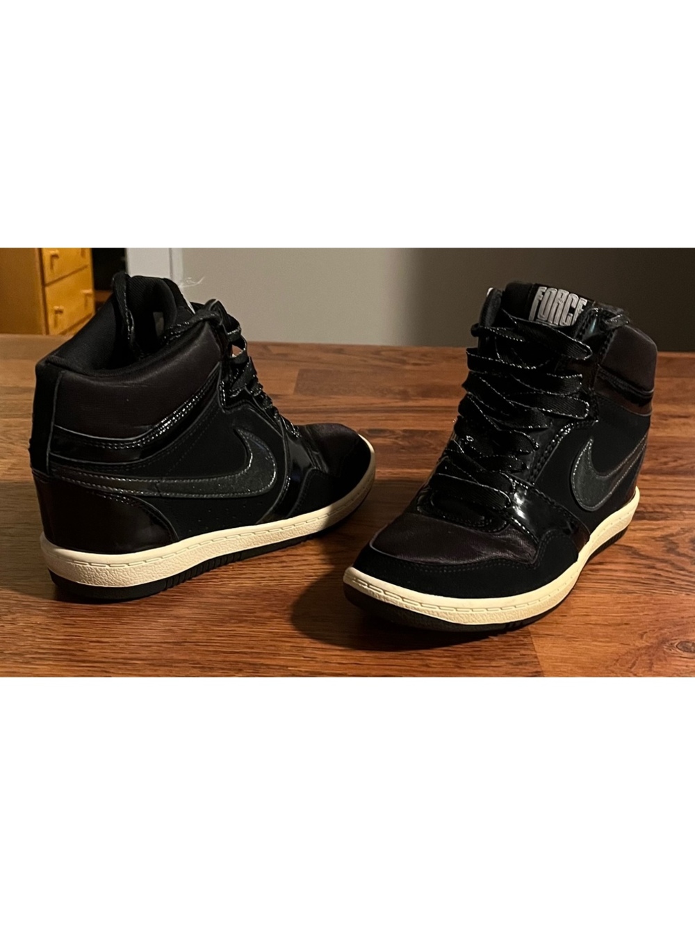 Nike  Sky High Women's force Black Wedge Sneakers Size 7 US